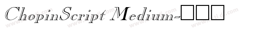ChopinScript Medium字体转换